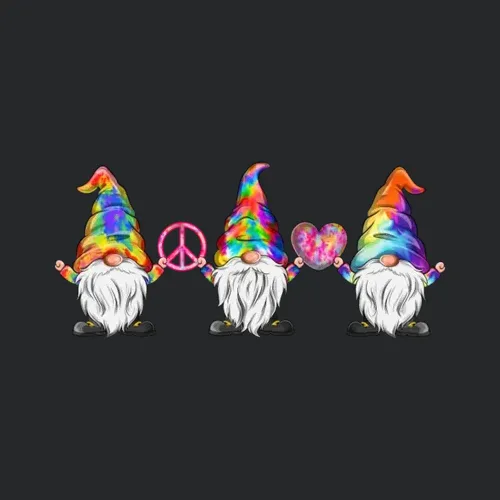 Hippie Gnomes Men Women Tie Dye Graphic Peace