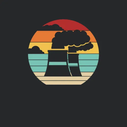 Retro Nuclear Power Plant Energy Uranium Nuclear