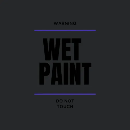 Wet Paint Caution Sign