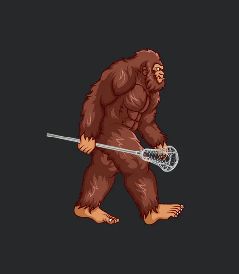 Bigfoot Sasquatch Lacrosse Player Gift