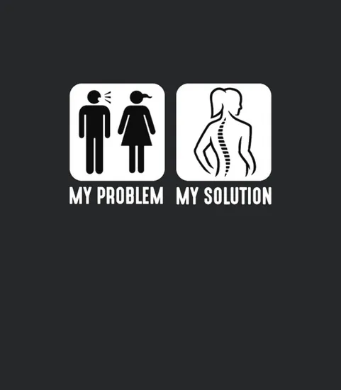 Chiropractor My Problem My Solution Pictogram Mom