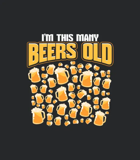 Im This Many Beers Old 65 Birthday Gift Beer 65th