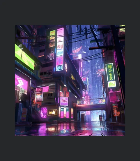 Anime Influenced Digital Art Of Tokyo Street Scene