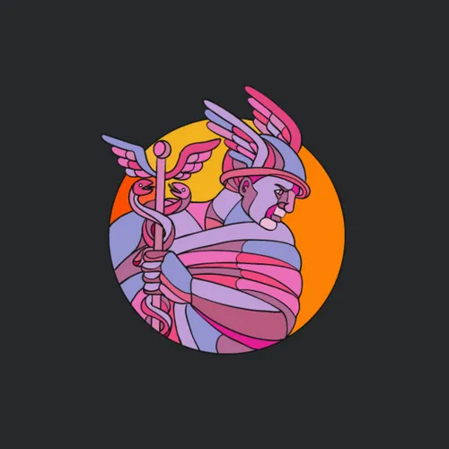 Hermes Messenger Of The Gods Mosaic Color