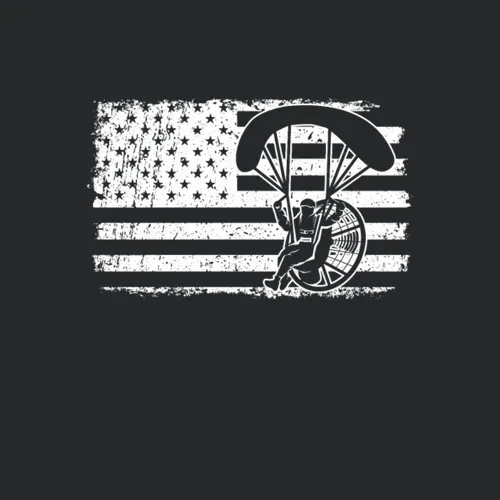 Paraglider Skydiver Us Patriotic Paramotor Pilot