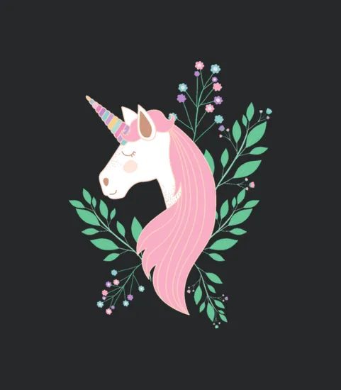 Cute Pastel Unicorn Flower Tropical