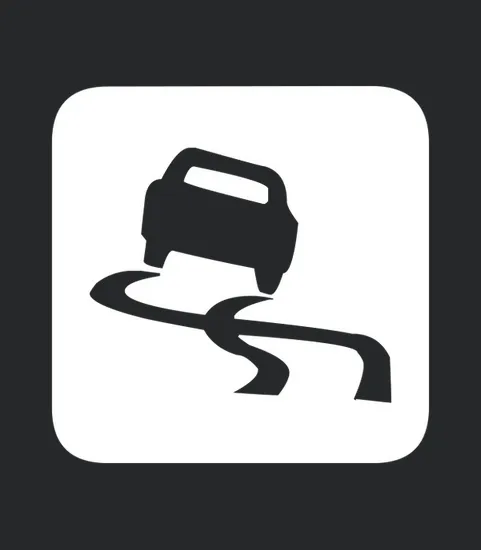 A Car Skidding Off The Road