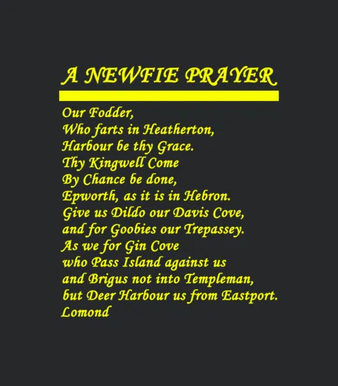 A Newfie Prayer Bare Dark