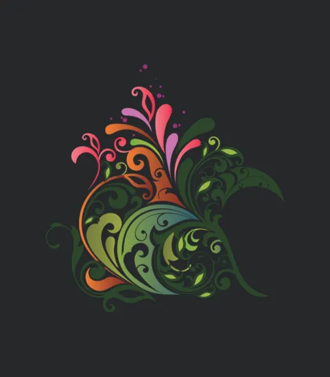 Abstract Design Floral Ornament Background Graphic