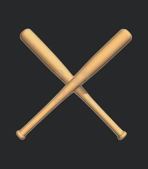 Crossed Baseball Bats