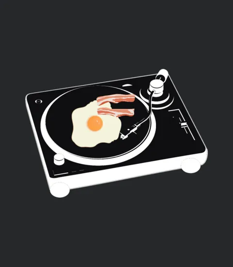 Funny Turntable Dj Breakfast