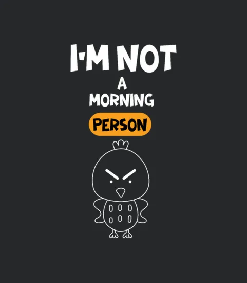 Im Not A Morning Person Funny Design