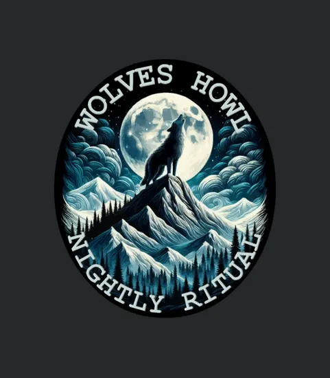 Moonlit Wolf Howl Nightly Ritual Wilderness