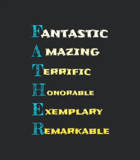 The Word Father Is Intersected With Words Pride