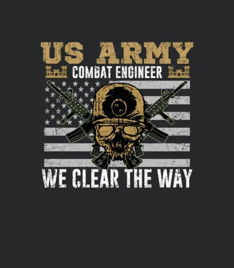 Vintage Us Army Combat Engineer 12b Military Pride