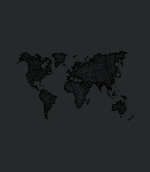Worldmap Dots Dot Painting Handmade Black