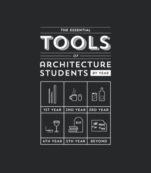Architecture Students Their Essential Tools Tee