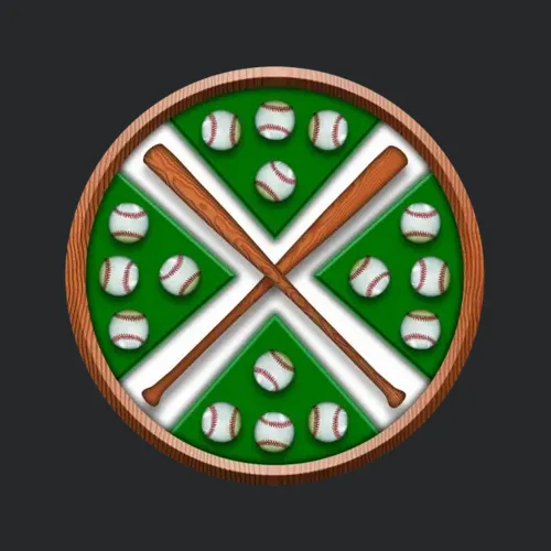 Crossing Baseball Bats Design