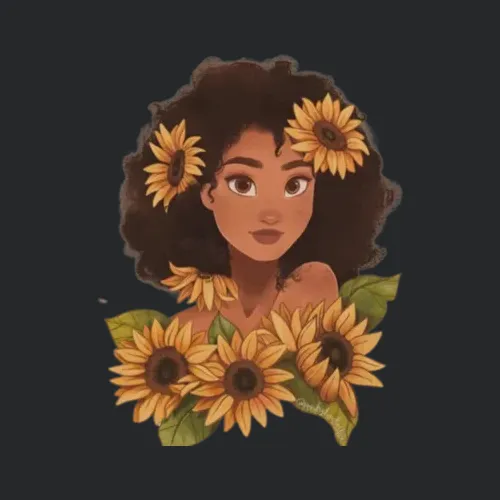 Beautiful Princess Girl With Flowers