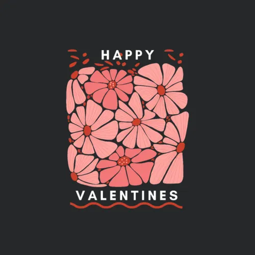 Midnight Blooms A Floral Valetines Embrace