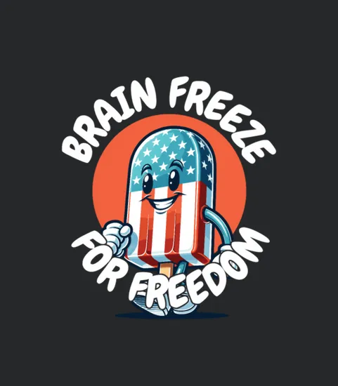 Brain Freeze Retro Vintage Design July Popsicle