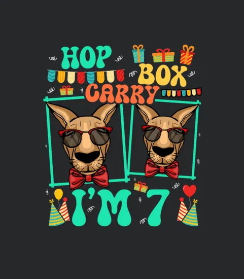 Hop Box Carry Im 7 Kangaroo Lover Kid 7th