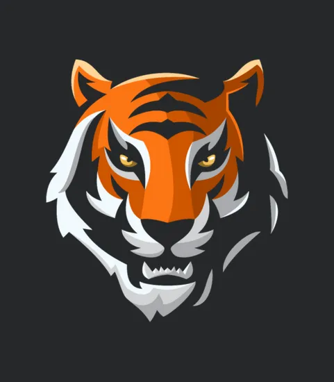 Tiger Hear Tiger Logo Mascot