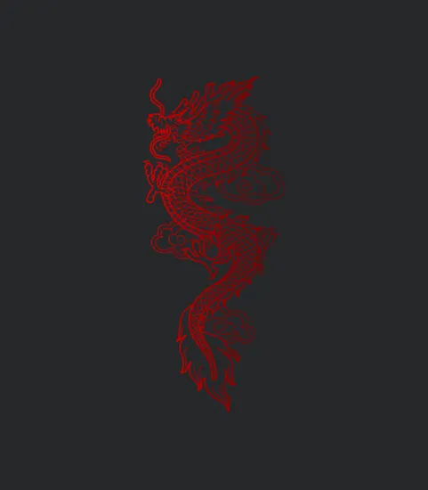 Vector Abstract Tatoo Dragon Logo Vector Image Art