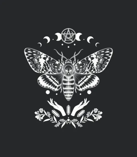 Witchy Aesthetic Mystic Death Hawk Moth Wiccan