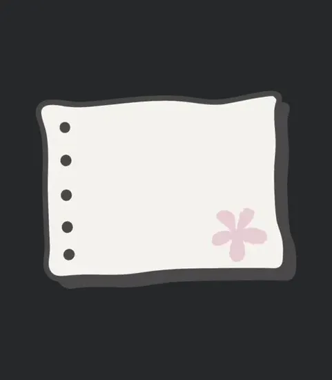 Blank Hole Punched Paper Note