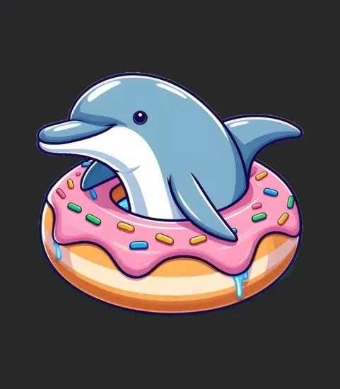 Dolphin Jumping Through A Donut