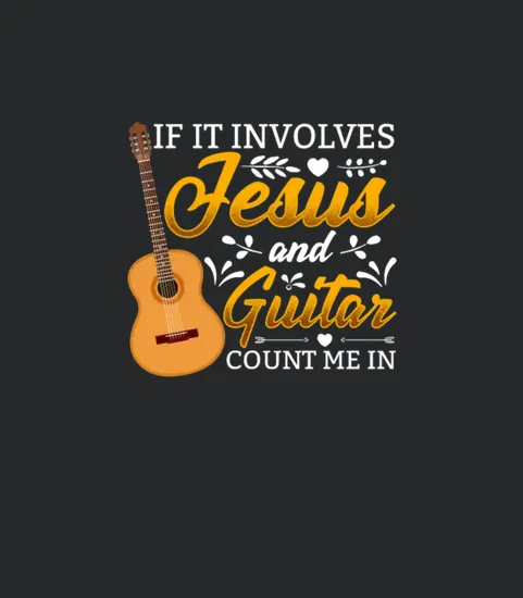 Jesus Acoustic Guitar Player Christ Music Lover