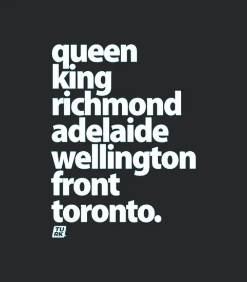 Toronto Street Names Downtown Queen