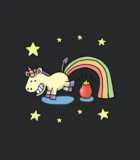 Unicorn Rainbow And A Pot Of Gold