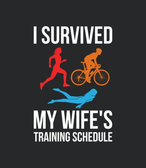 Wifes Training Schedule Funny Triathlon Gift