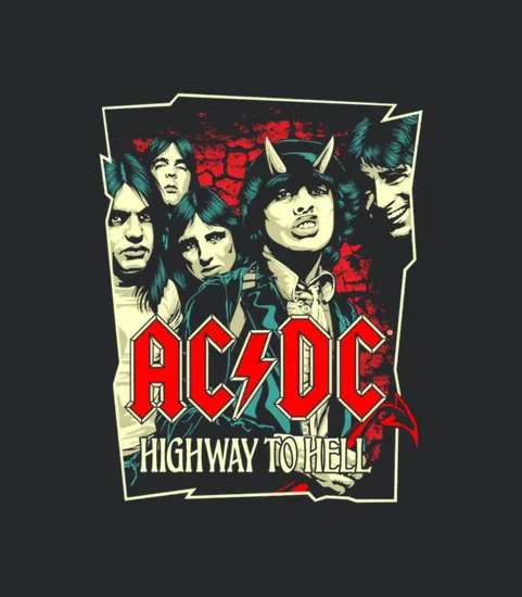 Acdc Logo And Band Highway To Hell Album