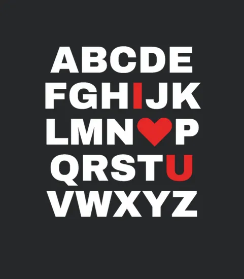 Alphabet I Heart U