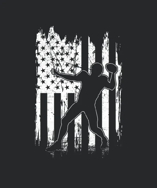 10 American Football Player Usa Flag