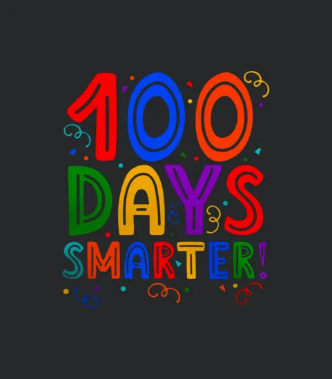 100 Days Of Smarter 100th Day Of School Xhp Black
