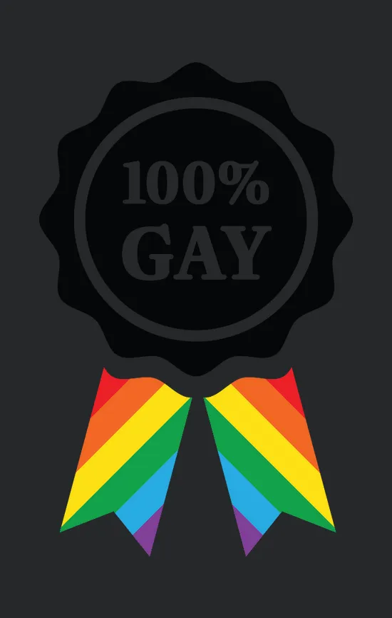 100percent Gay Badge