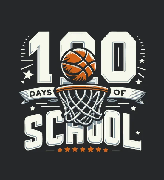 100th Day Of School Basketball 100