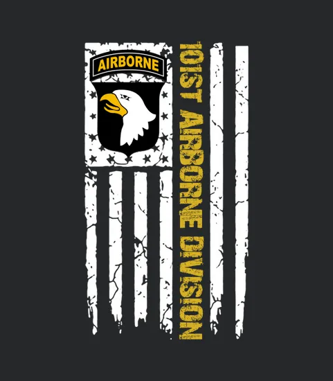 101st Airborne Division American Flag