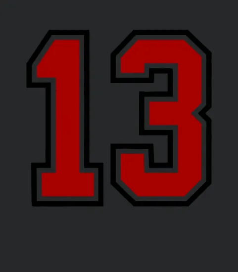13 Sports Jersey Football Number