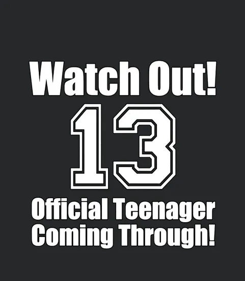 13th Birthday Official Teenager 13 Year Old Birthday