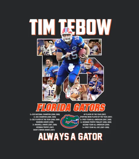 15 Tim Tebow Florida Gators Always A Gator Signature