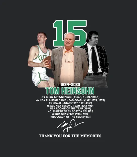 15 Tom Heinsohn 1934 2020 Thank You For The Memories Signature
