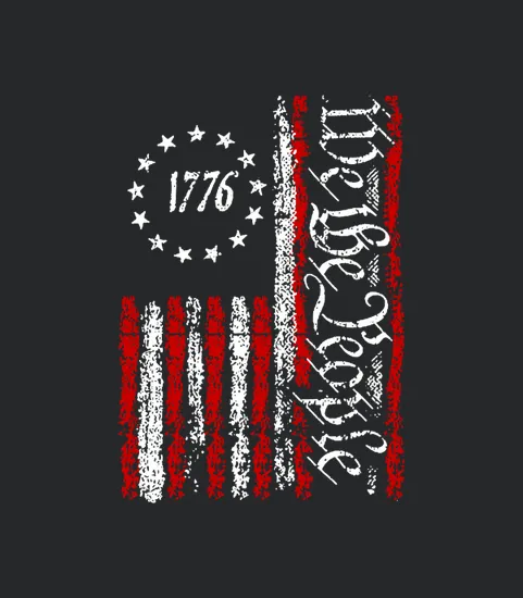1776 We The People American Flag