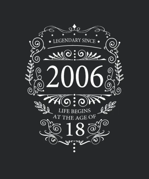 18th Birthday Life Begins Vintage 2006 Vintage