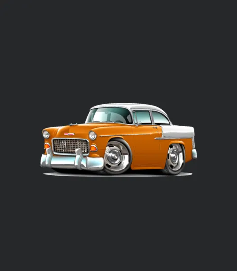 1955 Chevy Belair Orange Car