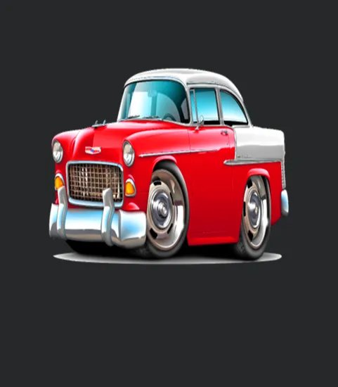 1955 Chevy Belair Red Car Mens Premium